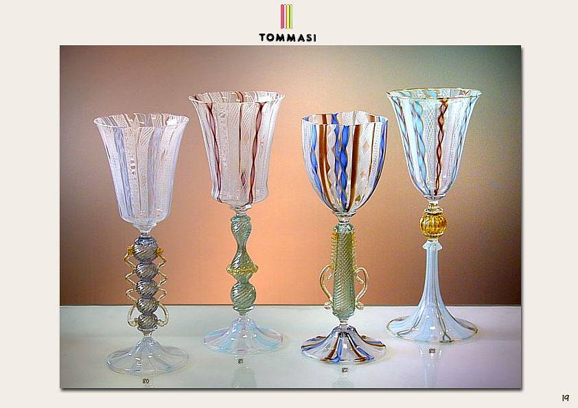 SERVIZIO DI CALICI IN VETRO DI MURANO – Tommasi Murano – Glass